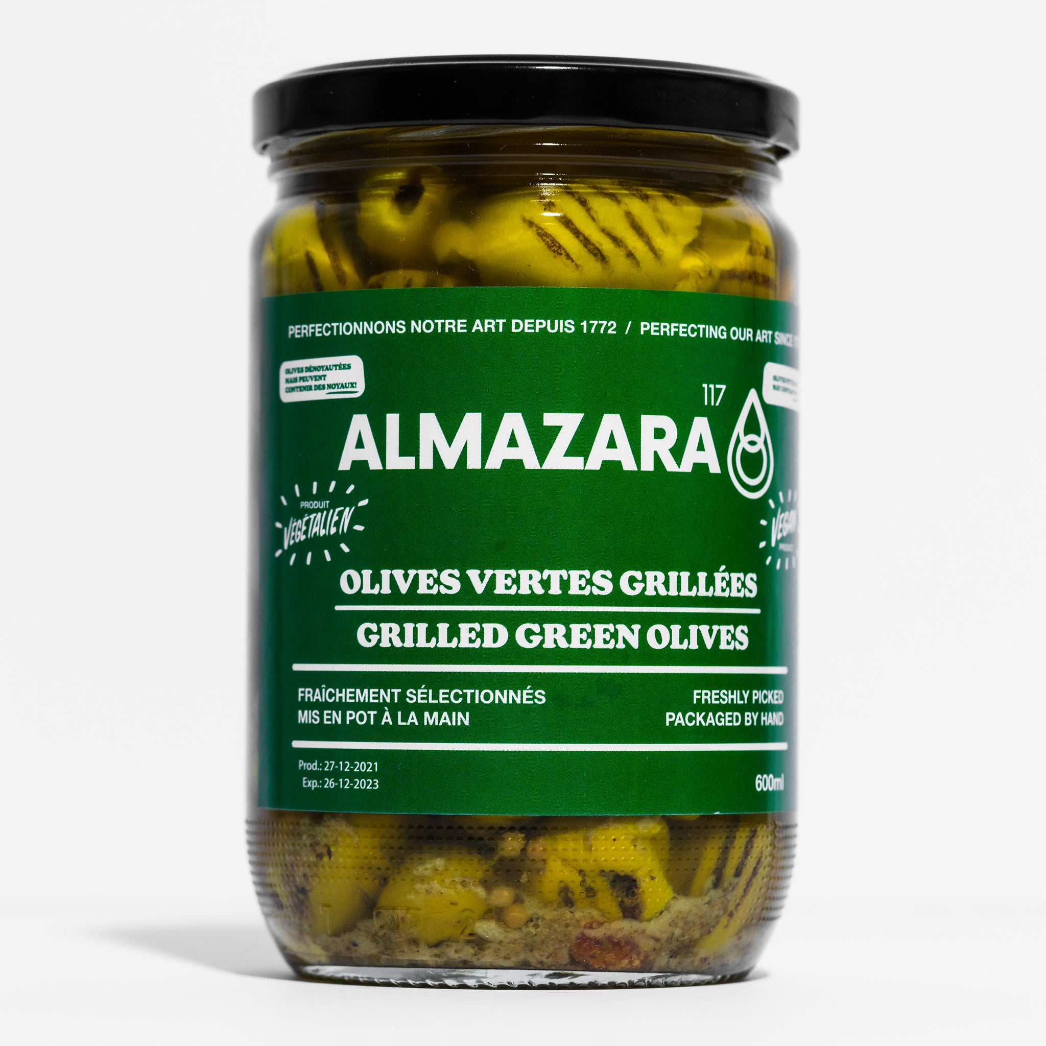 Grilled Green Olives